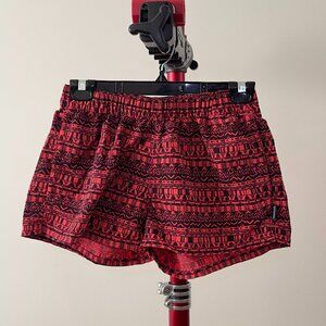 Patagonia 2.5" Barely Baggies - Points and Feathers / Shock Pink (red) size S